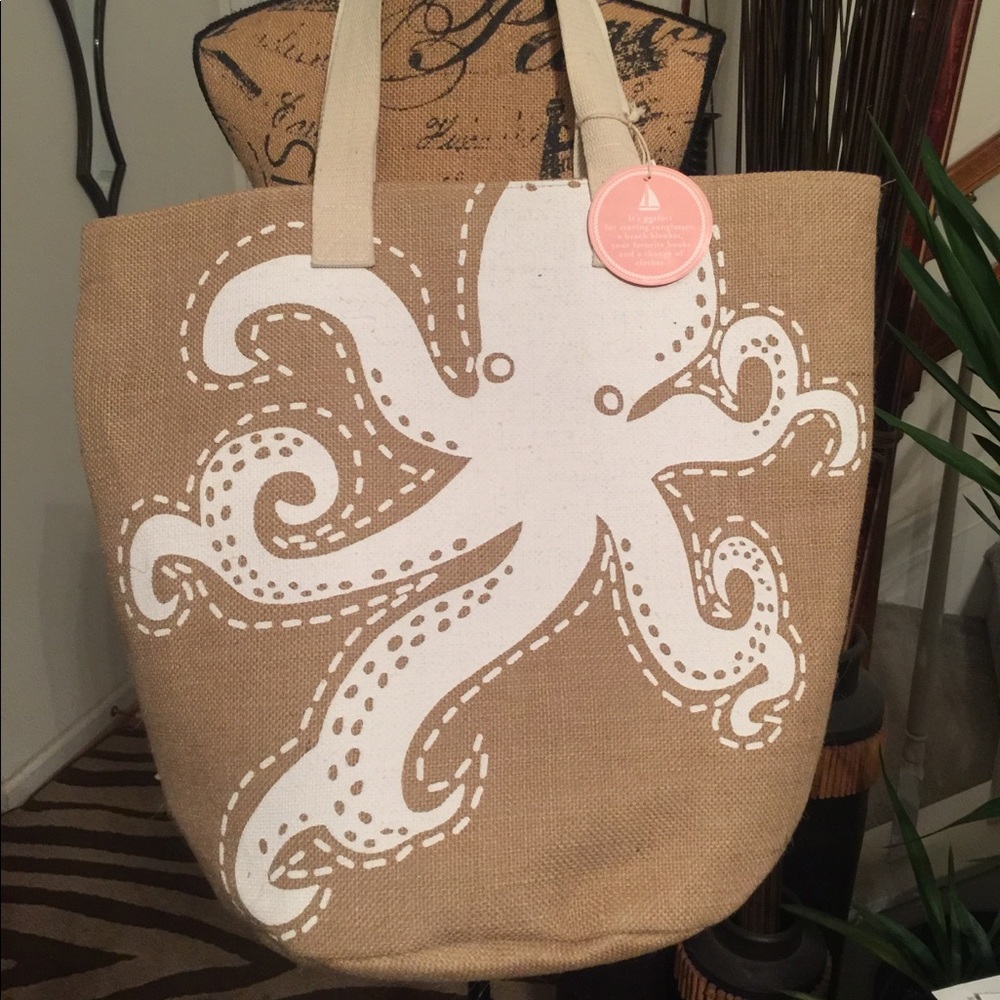 Beach bag 20 1/2 width x 18 1/2. Brand new